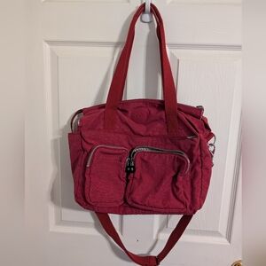 Kipling Bag Purse Red Tote Shoulder Womens Crossbody Messenger